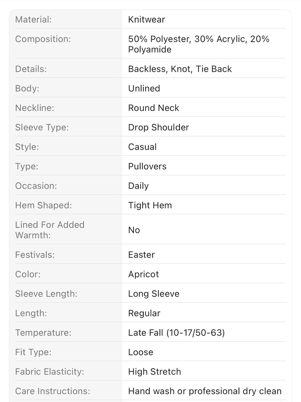 Shein Bow-Back Ribbed Sweater - Picture 3 of 7